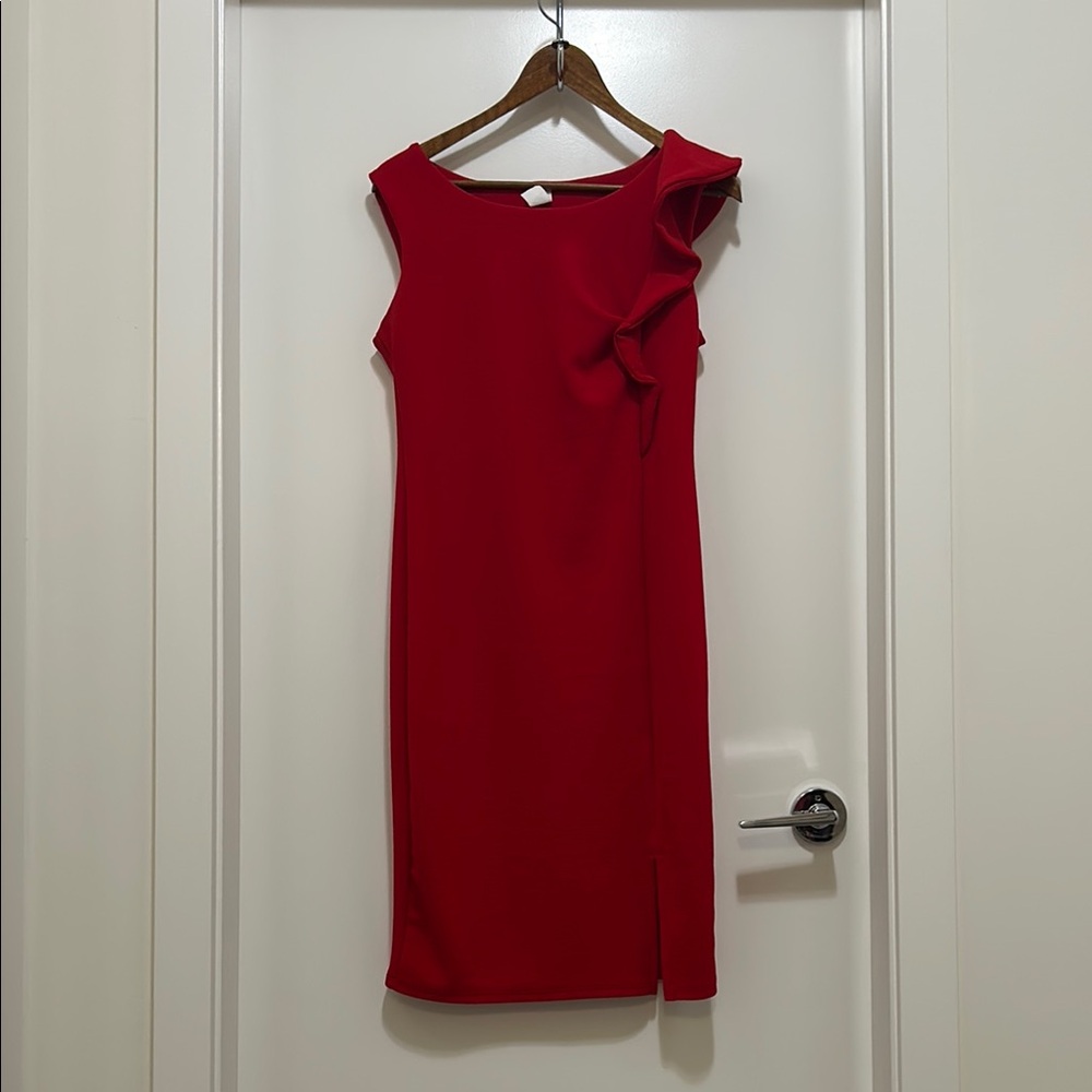 Elegant Red Sleeveless Dress